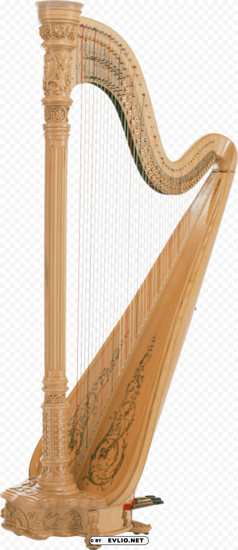 harp Transparent PNG Isolated Element with Clarity