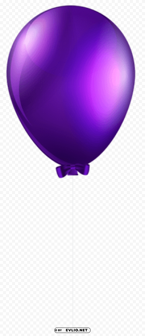 Purple Balloon Transparent PNG With Isolated Object