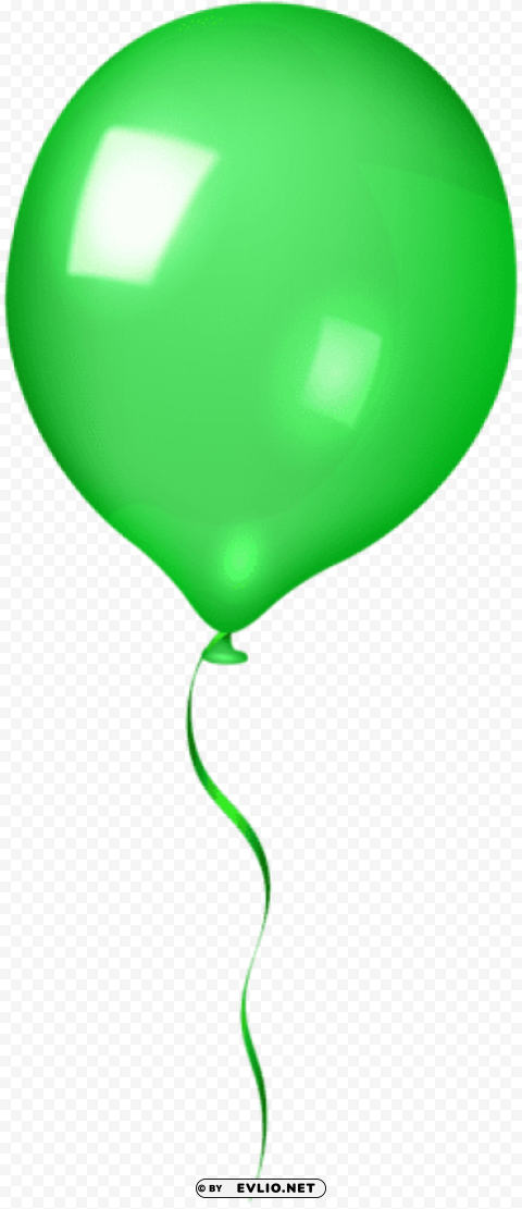 green balloon PNG with no background for free