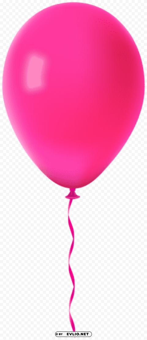 Pink Balloon Transparent Background Isolated PNG Figure