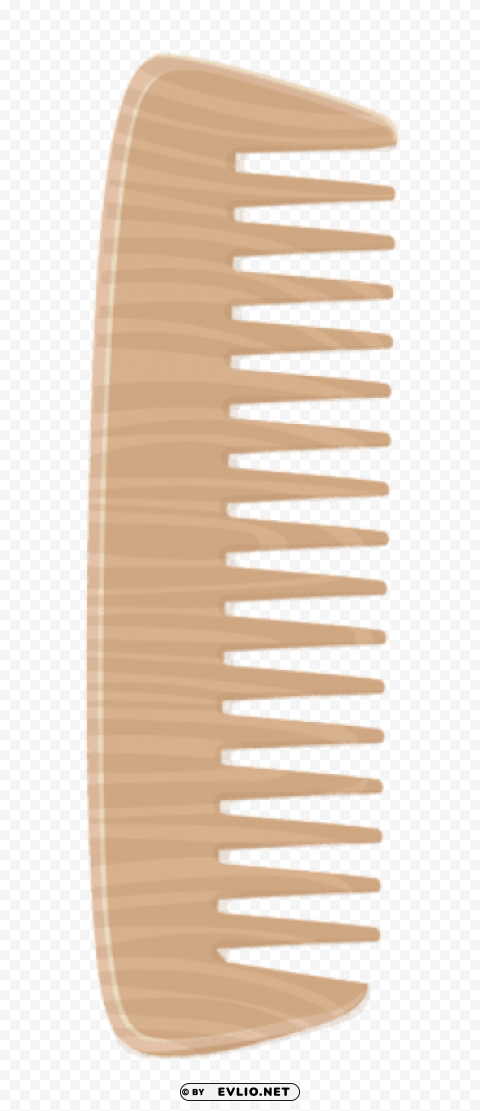 wooden comb PNG Graphic with Clear Isolation