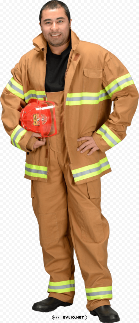 firefighter Isolated Design Element in HighQuality Transparent PNG