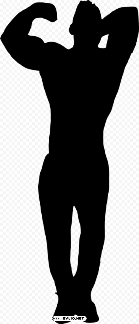 muscle man bodybuilder silhouette PNG images with cutout