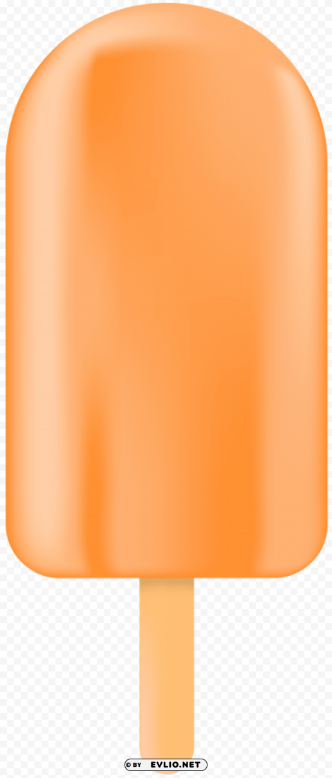ice cream bar orange Transparent Background Isolated PNG Design Element