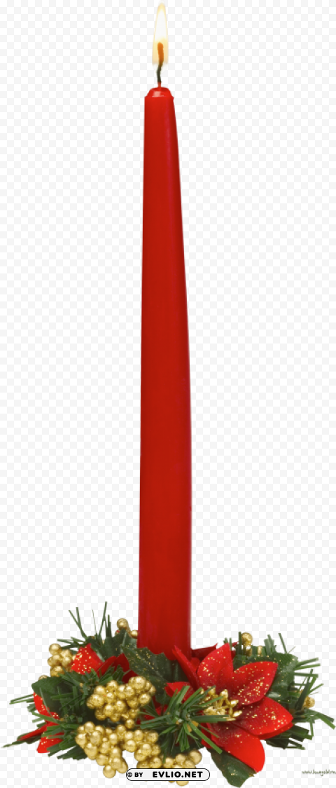 red candle PNG design