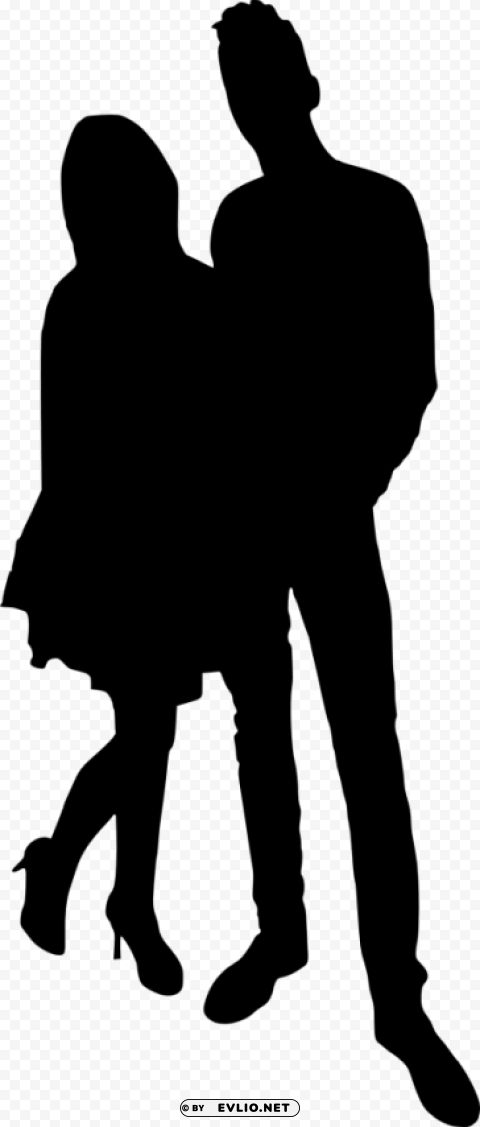 couple silhouette PNG Graphic Isolated on Transparent Background