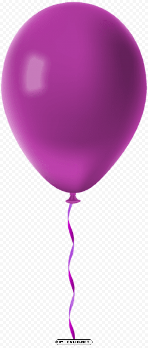 Purple Balloon Transparent Background Isolated PNG Illustration