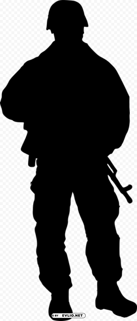 soldier silhouette Isolated Item with Transparent Background PNG