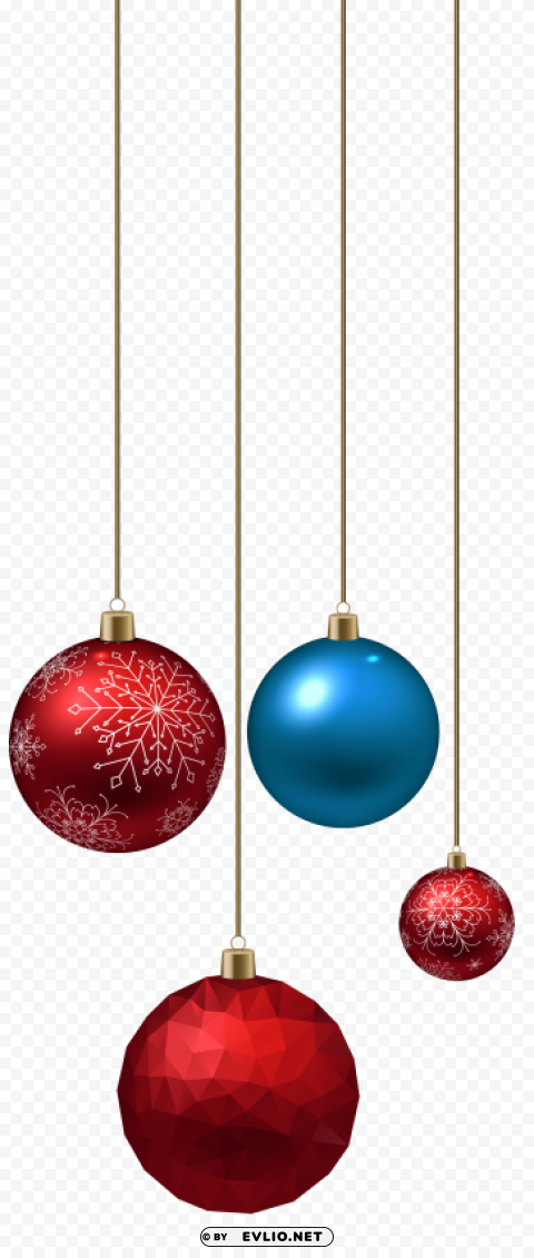 blue and red christmas ball HighQuality Transparent PNG Isolated Graphic Design