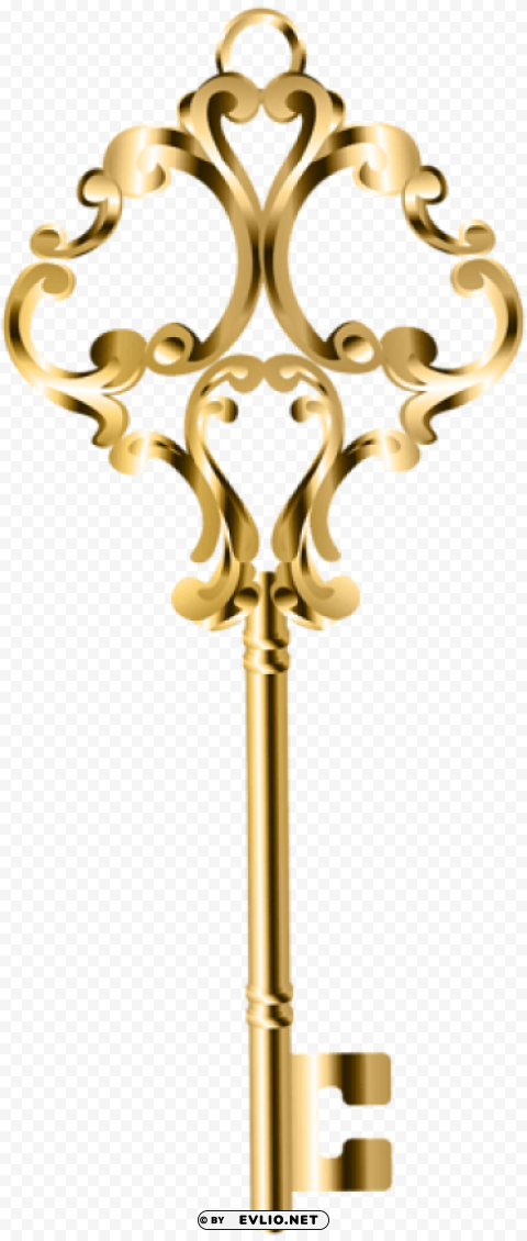 golden key HighQuality PNG Isolated Illustration