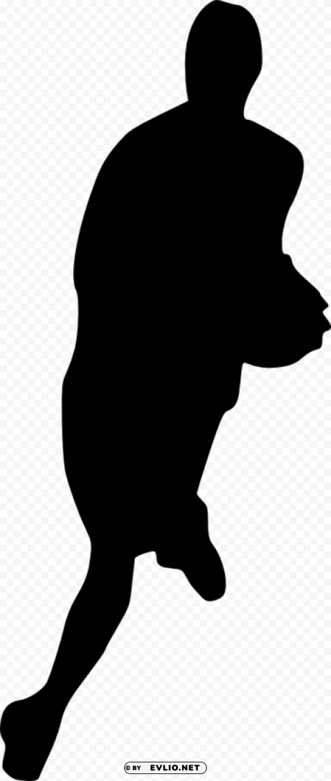 basketball player silhouette Transparent PNG Object Isolation