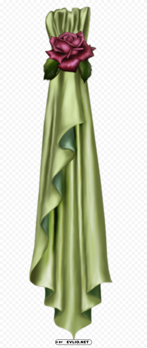 green curtain decorpicture PNG with Transparency and Isolation