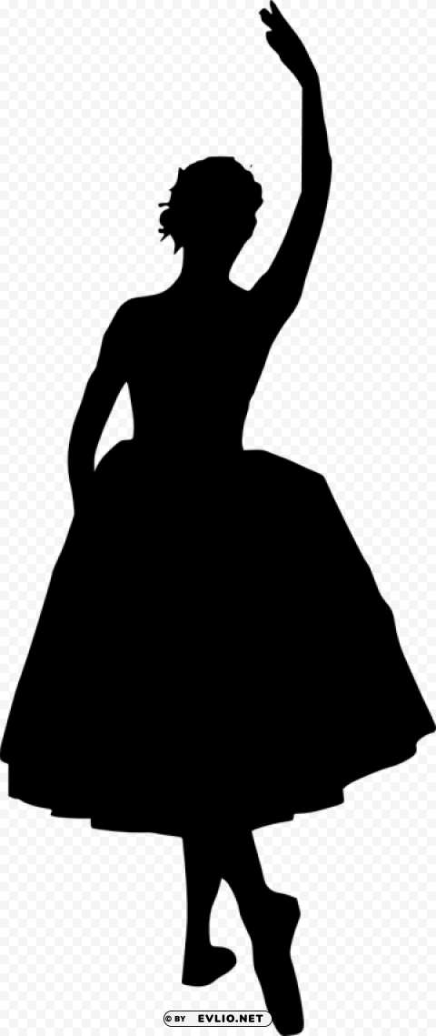 ballerina silhouette Transparent PNG Isolated Illustration