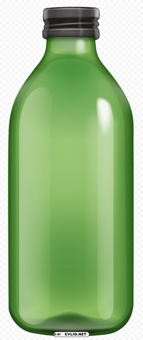 green bottle PNG Isolated Object with Clear Transparency