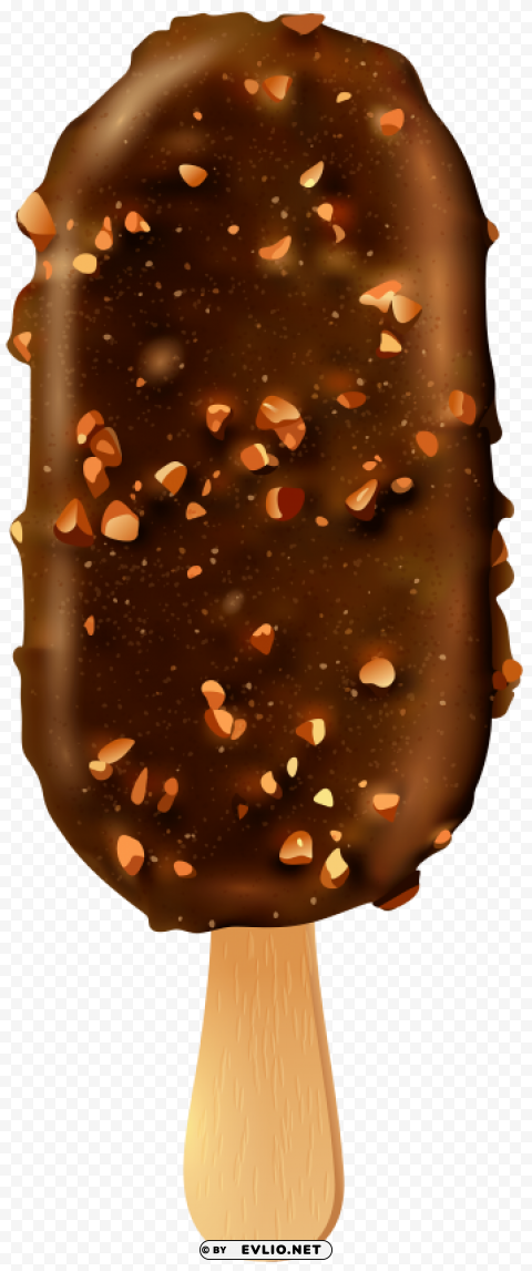 ice cream and nuts stick Transparent Background Isolated PNG Design