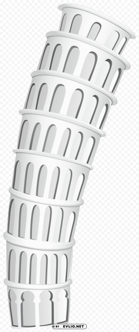 leaning tower of pisa Transparent background PNG stock