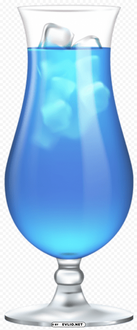 blue cocktail PNG with transparent background for free