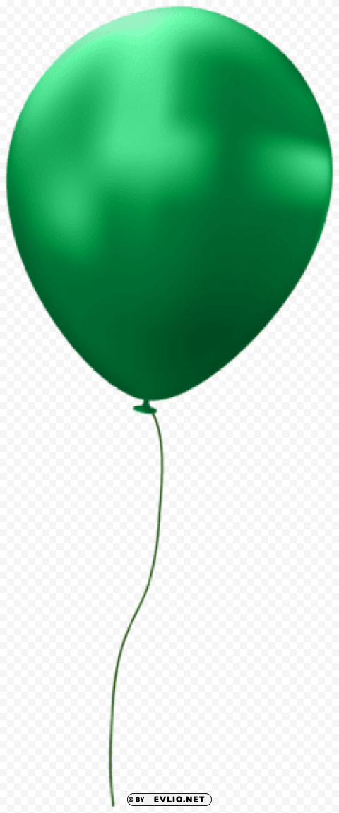 green single balloon Transparent background PNG artworks
