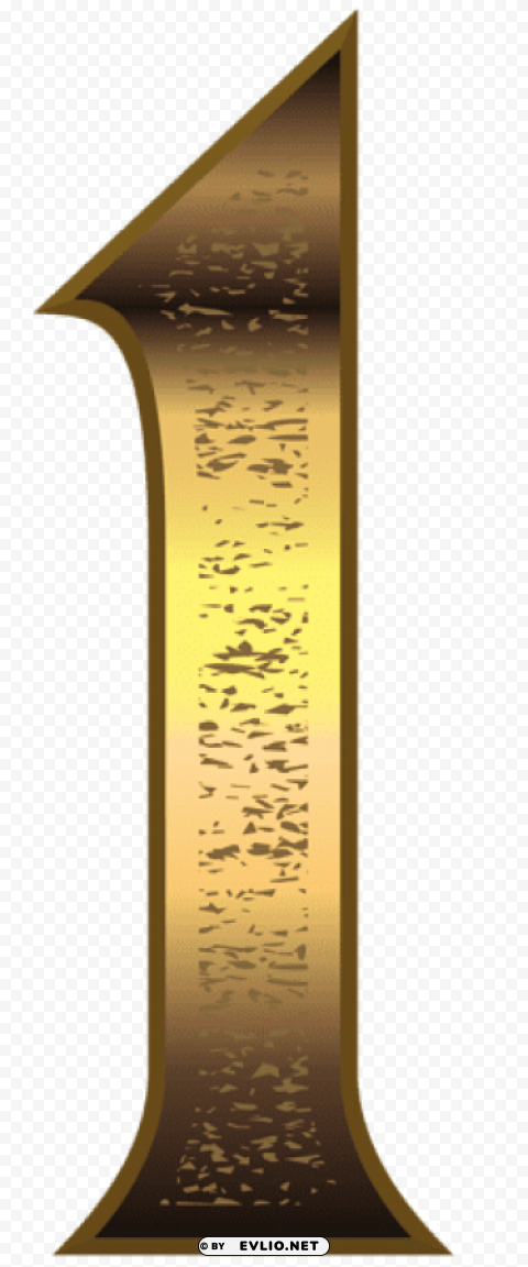 old gold number one PNG Graphic with Isolated Clarity