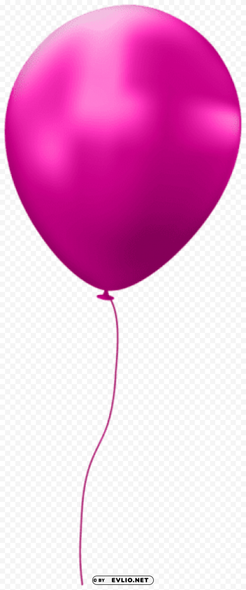pink single balloon Transparent background PNG clipart