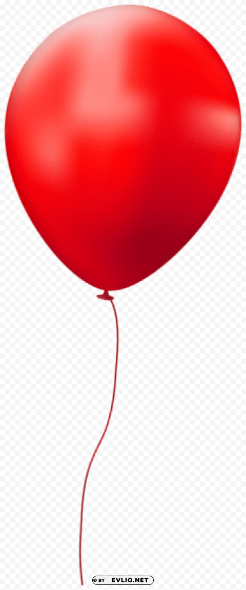 red single balloon Transparent Background Isolation in HighQuality PNG