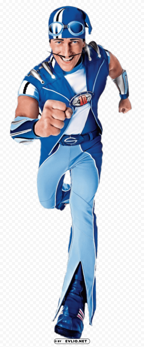 sportacus running Transparent Background PNG Isolated Graphic