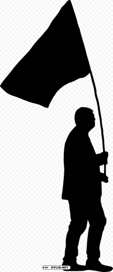 person with flag silhouette High-quality PNG images with transparency