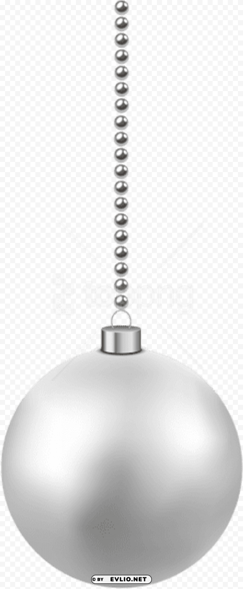 free white christmas hanging ball - white christmas balls transparent PNG Graphic Isolated with Transparency