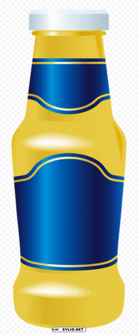 mustard glass bottle Isolated Graphic in Transparent PNG Format