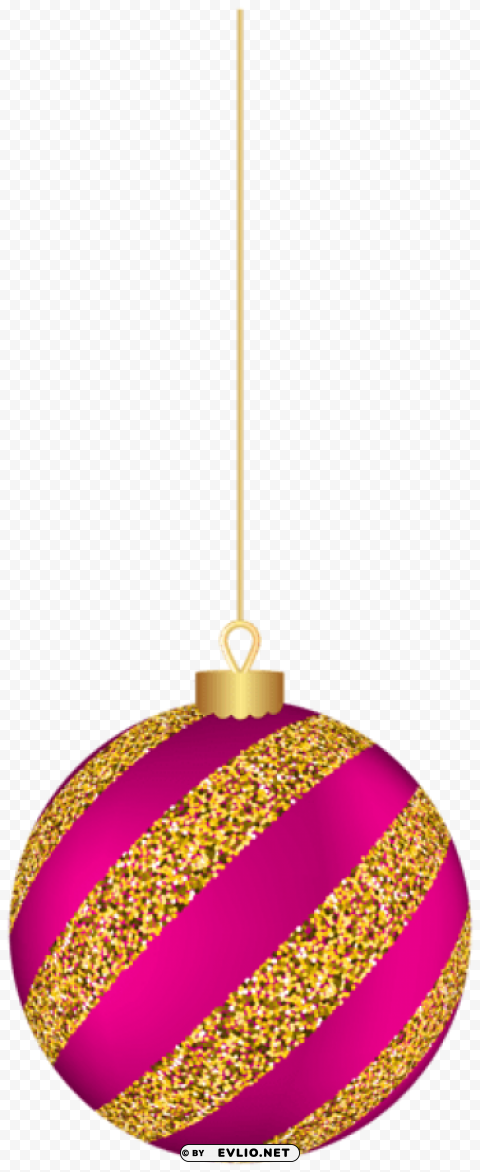 christmas hanging ball pink PNG file without watermark