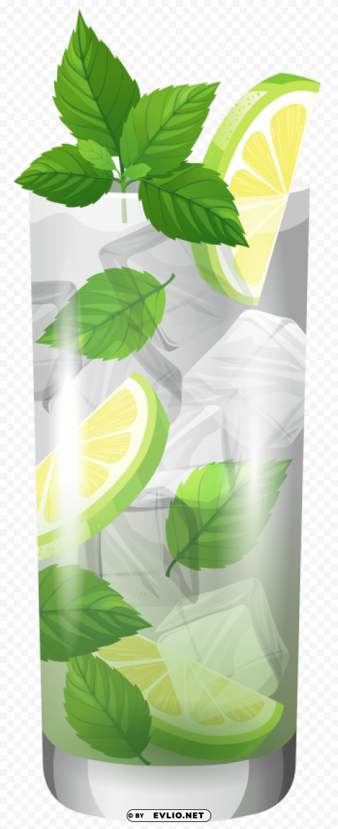 transparent cocktail mojito PNG images for advertising