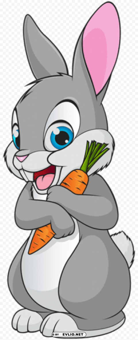 cute bunny cartoon Isolated Illustration in HighQuality Transparent PNG