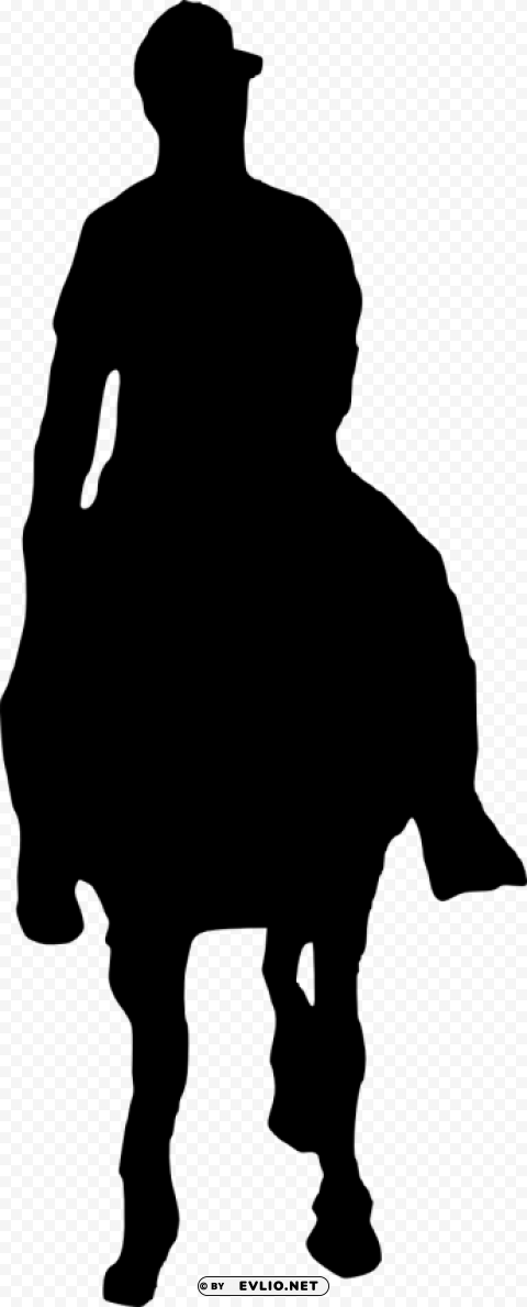 horse riding silhouette Transparent Background Isolated PNG Figure
