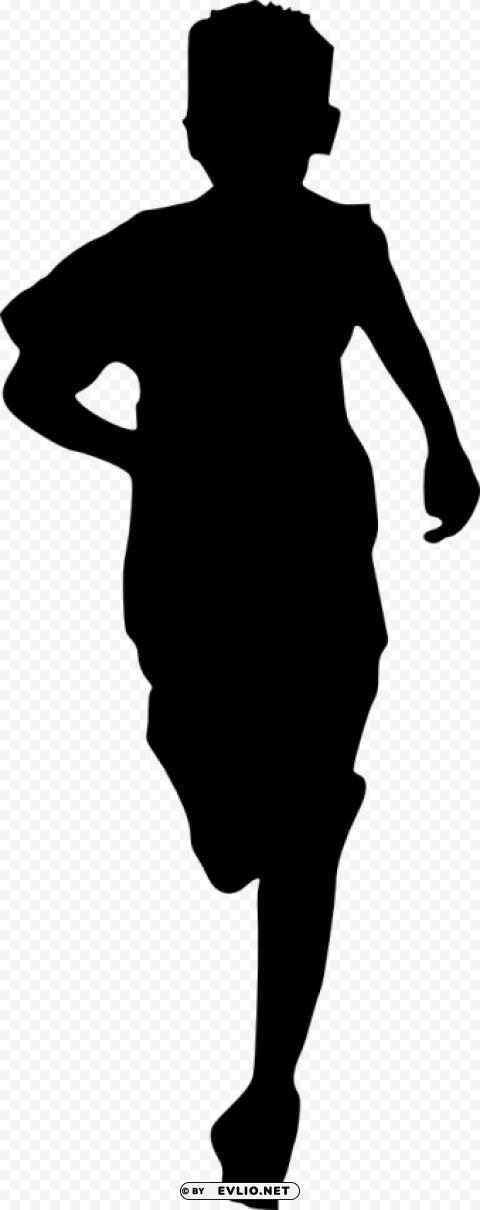 kid running silhouette Clear Background PNG Isolated Design