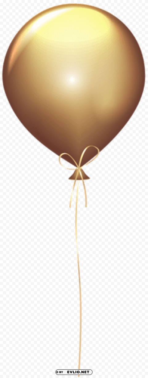 Gold Balloon Transparent Background PNG Isolated Element