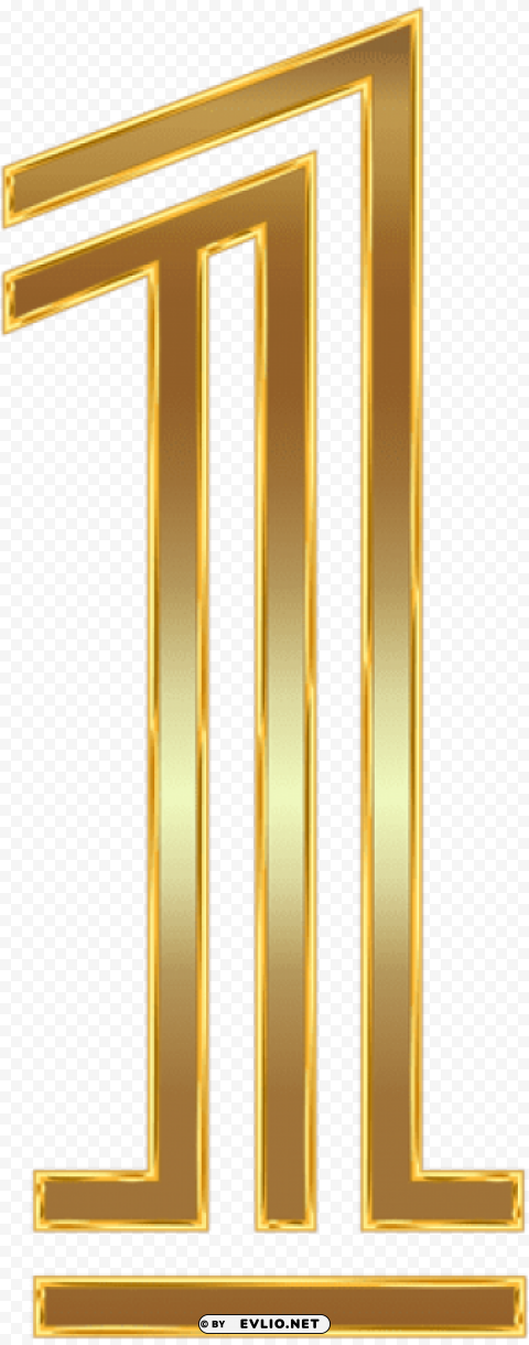 Number One Gold Isolated Item With HighResolution Transparent PNG