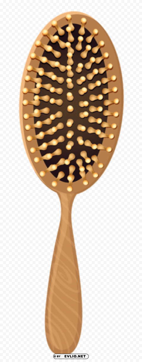 wooden hairbrush PNG Graphic Isolated with Transparency