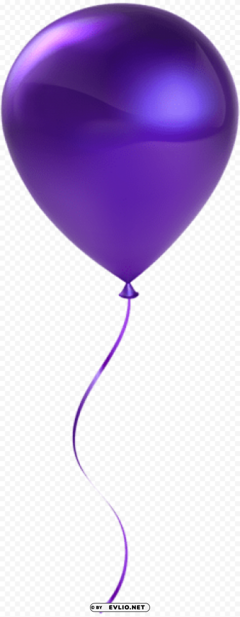 single purple balloon Transparent background PNG stockpile assortment