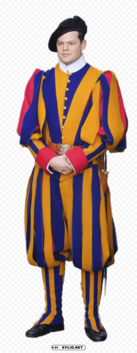 swiss guard with black beret PNG download free