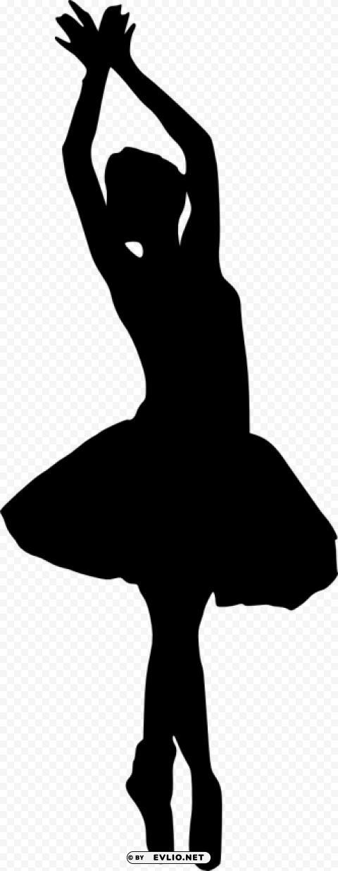 ballerina silhouette Transparent PNG images set