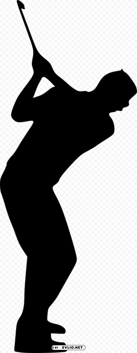 golfer silhouette ClearCut PNG Isolated Graphic