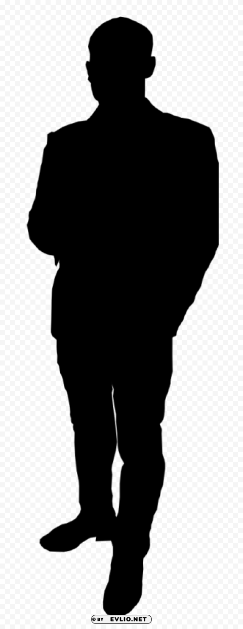 man standing silhouette PNG Graphic Isolated on Transparent Background