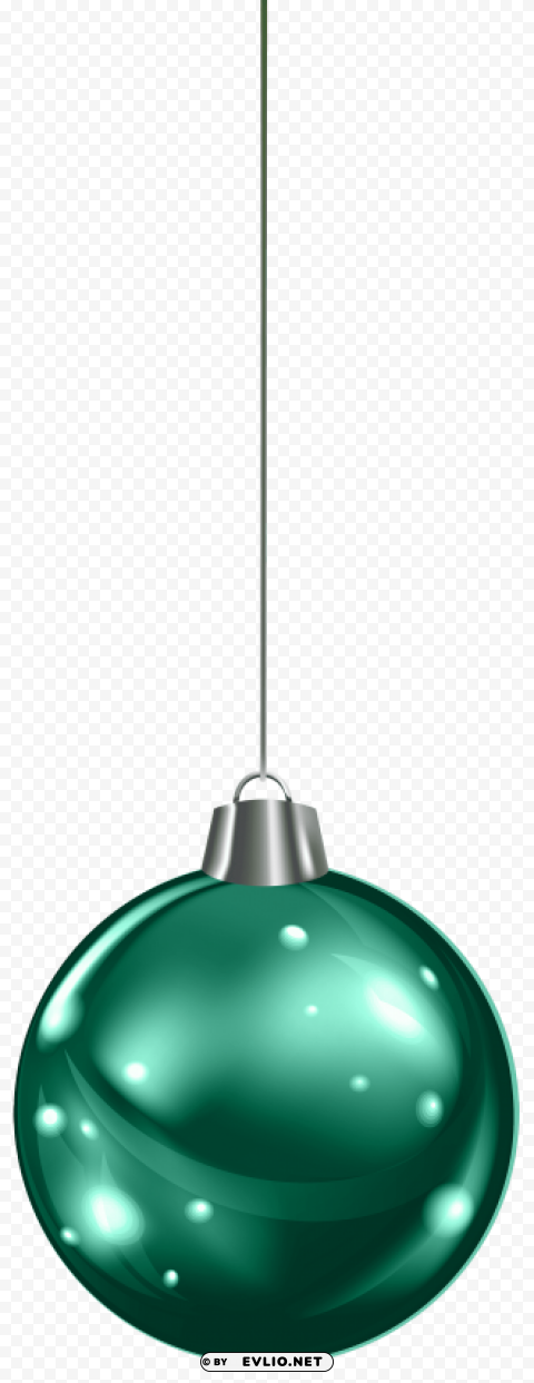 hanging green christmas ball Isolated Character with Clear Background PNG