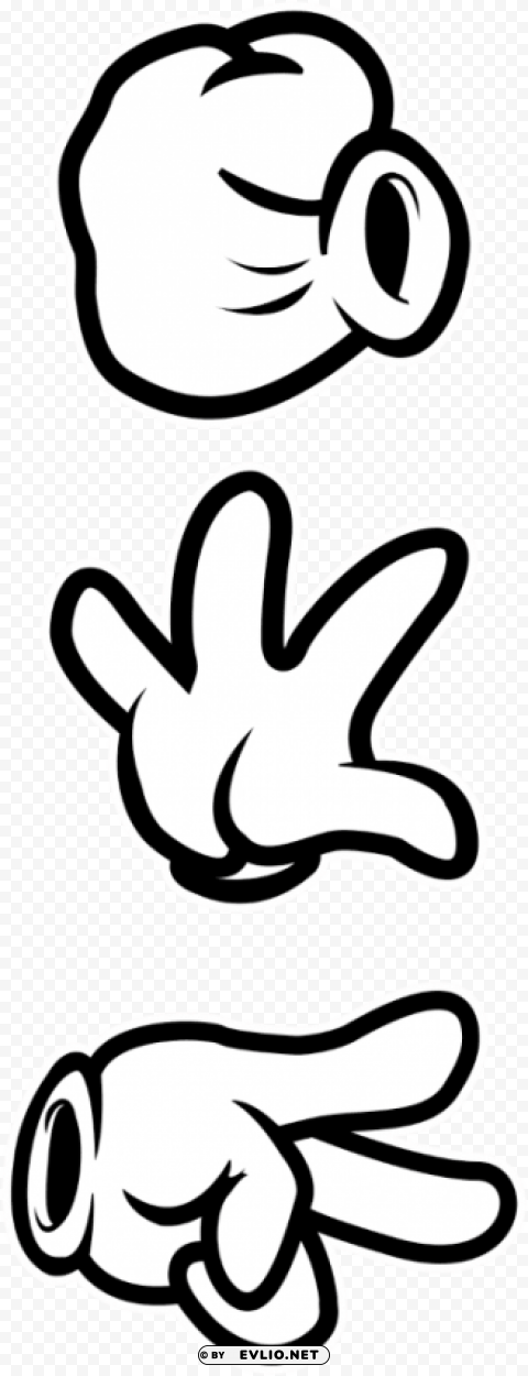 rock paper scissors mickey mouse hands PNG files with transparent canvas extensive assortment