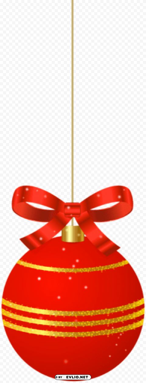 christmas red ornament PNG clipart with transparency