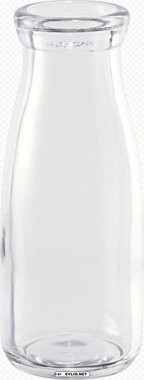 Empty Milk Glass Bottle with No Background - Image ID 8000d50d Free download PNG with alpha channel