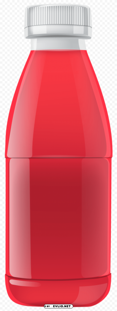 Red Juice Bottle PNG Pics With Alpha Channel