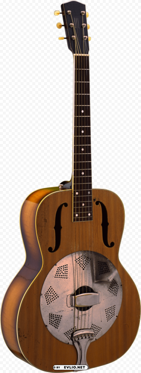 acoustic classic guitar Transparent background PNG stock