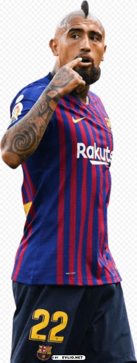 arturo vidal Transparent PNG Isolated Element with Clarity