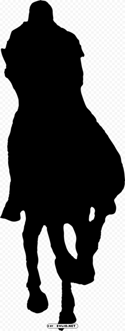 horse riding silhouette Transparent Background Isolated PNG Icon